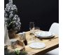 Service de table en porcelaine 6 personnes motif marbre blanc Marble - 8