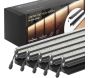 Set 5 barettes lumineuses transformateur et prolongateur pour clôture en bois 1.73 m