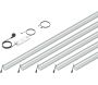 Set 5 barettes lumineuses transformateur et prolongateur pour clôture composite 1.73 m