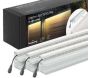 Set 3 barettes lumineuses transformateur et prolongateur pour clôture composite 1.73 m - EDE-0414