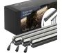 Set 3 barettes lumineuses transformateur et prolongateur pour clôture en métal et gabions 1.96 m - 429