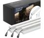 Set 3 barettes lumineuses transformateur et prolongateur pour clôture en métal et gabions 2.46 m - EDE-0428