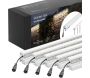Set 5 barettes lumineuses transformateur et prolongateur pour clôture en métal et gabions 1.96 m - EDE-0434