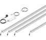 Set 5 barettes lumineuses transformateur et prolongateur pour clôture en métal et gabions 1.96 m