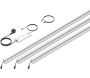 Set 3 barettes lumineuses transformateur et prolongateur pour clôture en métal et gabions 1.96 m