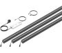 Set 3 barettes lumineuses transformateur et prolongateur pour clôture en métal et gabions 2.46 m
