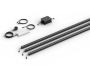 Set 3 barettes lumineuses transformateur et prolongateur pour clôture en métal et gabions 2.46 m - 509