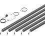 Set 5 barettes lumineuses transformateur et prolongateur pour clôture en métal et gabions 2.46 m
