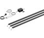 Set 3 barettes lumineuses transformateur et prolongateur pour clôture en métal et gabions 1.96 m - 
