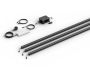 Set 3 barettes lumineuses transformateur et prolongateur pour clôture en métal et gabions 1.96 m - 5