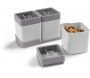 Set de 3 boîtes de conservation et plateau Sigma Home Dry food 0.6L - SUA-0214