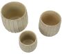 Set de 3 cache-pots en céramique Flake - 5
