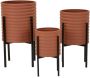 Set de 3 cache-pots en métal Milly