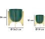 Set de 2 cache-pots en métal coloré Grent shet - MAU-0478