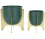 Set de 2 cache-pots en métal coloré Grent shet