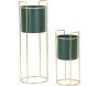 Set de 2 cache-pots en métal coloré Grent slim