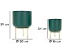 Set de 2 cache-pots en métal coloré Grent sour - MAU-0479