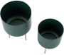 Set de 2 cache-pots en métal coloré Grent sour - 5