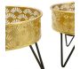 Set de 2 cache-pots en métal doré et noir Zanny - 5