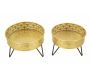 Set de 2 cache-pots en métal doré et noir Zanny - 27,90
