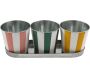 Set de 3 cache-pots en zinc Cabana 12 cm