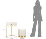 Set coiffeuse avec tabouret effet matelassé Sharon - MAU-0450