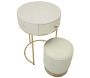 Set coiffeuse avec tabouret effet matelassé Sharon - 6