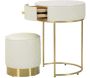 Set coiffeuse avec tabouret effet matelassé Sharon - 7