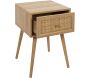 Set commode en bois 3 tiroirs et chevet 1 tiroir Bali - 5