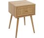 Set commode en bois 3 tiroirs et chevet 1 tiroir Bali - 249