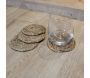 Set de 4 dessous de verre en jute 10 cm - 7