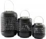 Set de 3 lanternes en fer Black lanterns