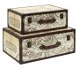 Set de 2 malles en bois Mappemonde
