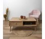 Set meuble TV en bois 2 portes et table basse 1 tiroir Bali - 8