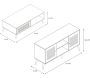 Set meuble TV en bois 2 portes et table basse 1 tiroir Bali - CMP-4076