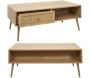 Set meuble TV en bois 2 portes et table basse 1 tiroir Bali - 325