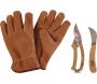 Set d'outils pour tailler avec gant en cuir
