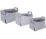 Set de 3 paniers de rangement pliable en feutrine