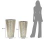Set de 2 pots de fleur en métal argenté Argelux - MAU-0609