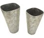 Set de 2 pots de fleur en métal argenté Argelux - 169