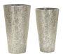 Set de 2 pots de fleur en métal argenté Argelux