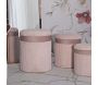 Set de 3 poufs coffre en MDF Curtain - MAURO FERRETTI