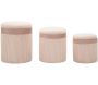Set de 3 poufs coffre en MDF Curtain