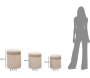 Set de 3 poufs coffre en MDF Curtain - MAU-0642