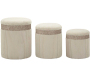 Set de 3 poufs coffre en MDF Curtain