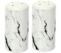 Set salière et poivrière en porcelaine effet marbre