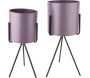 Set de 2 supports à plantes ronds Pedestal XL