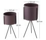 Set de 2 supports à plantes ronds Pedestal - 10,28
