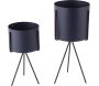 Set de 2 supports à plantes ronds Pedestal