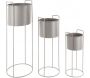 Set de 3 supports à plantes ronds en métal Essence